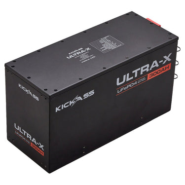 KickAss ProductsKickAss Smart 12V 300Ah Ultra-X Lithium Compact Deep Cycle Battery LiFePO4 - Series 2KA12300UXG2-LION