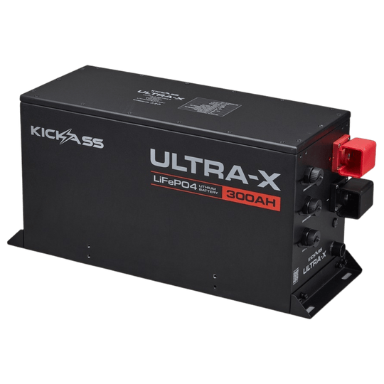 KickAss ProductsKickAss Smart 12V 300Ah Ultra-X Lithium Compact Deep Cycle Battery LiFePO4 - Series 2KA12300UXG2-LION