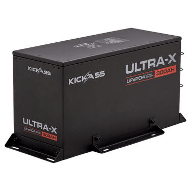 KickAss ProductsKickAss Smart 12V 300Ah Ultra-X Lithium Compact Deep Cycle Battery LiFePO4 - Series 2KA12300UXG2-LION