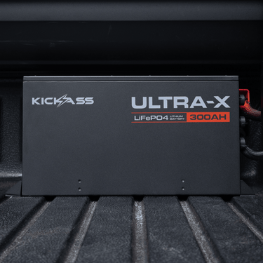 KickAss ProductsKickAss Smart 12V 300Ah Ultra-X Lithium Compact Deep Cycle Battery LiFePO4KA12300UXG2-LION