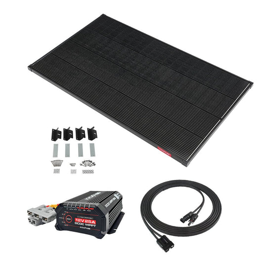KickAss ProductsKickAss Smart 12V/24V 25A DCDC Charger Bundle with 170W TOPCon+ Solar Panel, 5m Cable & Mounting KitKA-DCDC25A-SOL170W-CBL-MNT