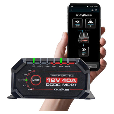 KickAss ProductsKickAss Smart 12V/24V 40A DCDC Charger With Solar MPPT + Integrated Bluetooth + Pre - Wired AndersonKADCDC40ABT - AND