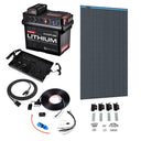 KickAss ProductsKickAss Smart 205Ah Lithium Battery Box Power Station Bundle with 250W Fixed Solar Panel, DCDC Wiring Kit & TrayKA-JBBOXLI205AH40A-SOL250W-WIRING