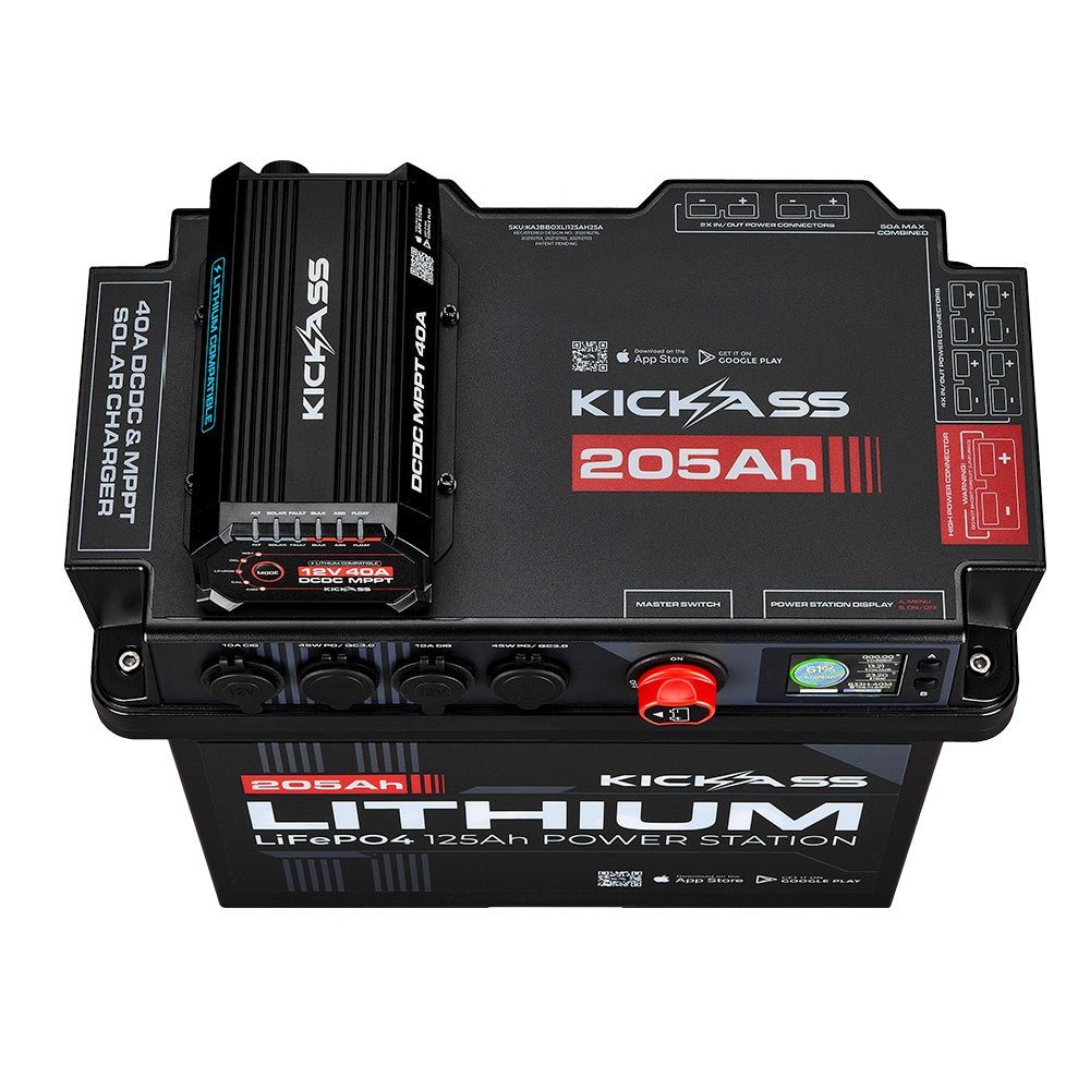 KickAss Smart 205Ah Lithium Battery Box Power Station with 40A DCDC Ch ...