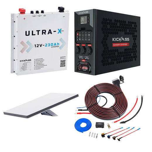 KickAss Smart 230Ah Ultra-X Lithium Slimline Dual Battery Kit with Canopy Power System & Starlink Mini