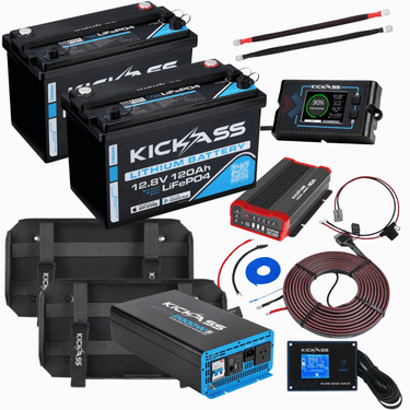 KickAss ProductsKickAss Smart 240Ah Lithium Dual Battery Kit With 2000W InverterKA - SMART - 240 - 2000 - KIT