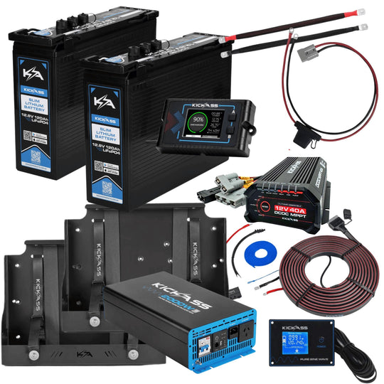 KickAss ProductsKickAss Smart 240Ah Slimline Lithium Dual Battery Kit With 2000W InverterKA - SMART - 240SLIM - 2000 - KIT