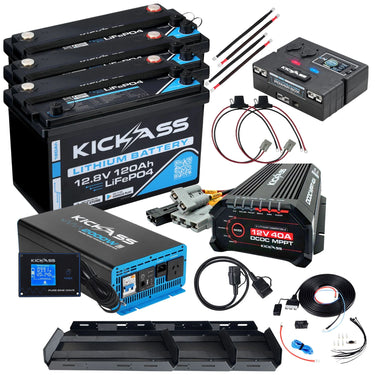 KickAss ProductsKickAss Smart 360Ah Lithium Dual Battery Kit With 3000W Inverter and Control BoxKA - SMART - 360 - 2000 - CB - KIT