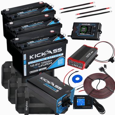 KickAss ProductsKickAss Smart 360Ah Lithium Dual Battery Kit With 3000W InverterKA - SMART - 360 - 3000 - KIT