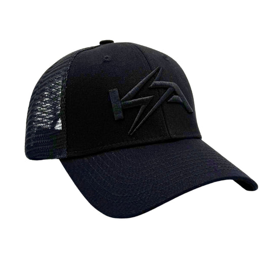 KickAss ProductsKickAss Snapback Cap - All Black with Black KA 3D LogoKASCAP - BLK - BLKLOGO