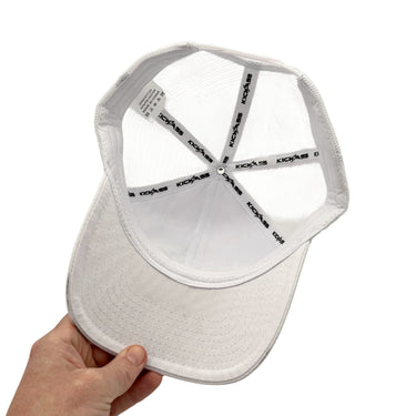 KickAss ProductsKickAss Snapback Cap - All White with White KA 3D LogoKASCAP - WHT - WHTLOGO