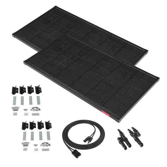 KickAss ProductsKickAss Twin 250W TOPCon+ Solar Panel Bundle with Extension Cable & Mounting Kit - 500W Total CapacityKA-250WSOL-EXTMNT-CONN-500W