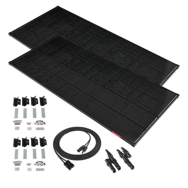 KickAss ProductsKickAss Twin 350W TOPCon+ Solar Panel Bundle with Extension Cable, Mounting Kit & Connector - 700W Total CapacityKA-TWIN350WSOL-CONN-MNT-700W