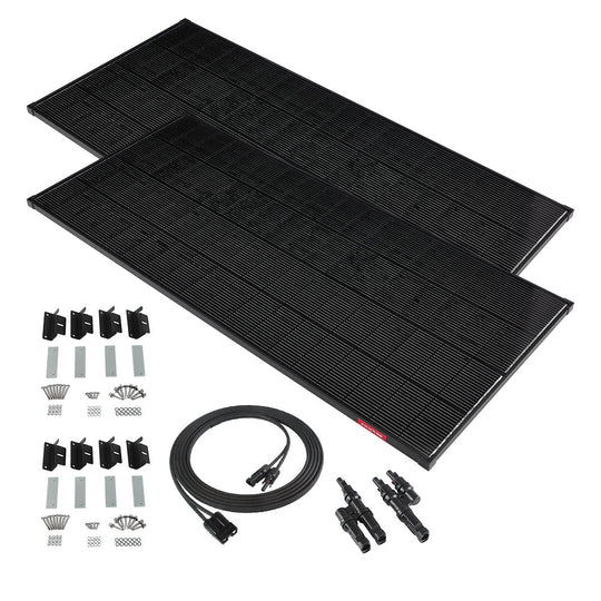 KickAss ProductsKickAss Twin 350W TOPCon+ Solar Panel Bundle with Extension Cable, Mounting Kit & Connector - 700W Total CapacityKA-TWIN350WSOL-CONN-MNT-700W
