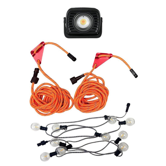 KickAss ProductsKickAss Ultra Bright Magnetic Work Light + Outdoor Tie - Down Guy Rope LED Lighting Kit BundleKABUN-UBM-LEDROPE