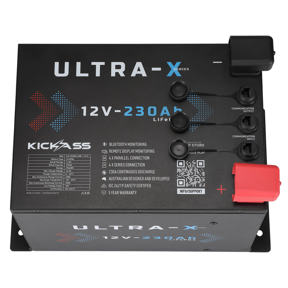 KickAss ProductsKickAss Ultra - X 230Ah 12V Deep Cycle Lithium Battery - CompactKA12230X - LION