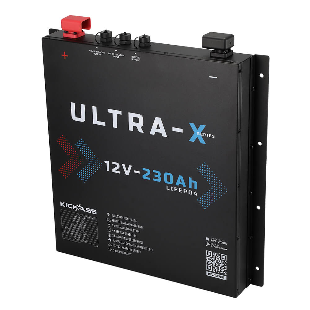 KickAss ProductsKickAss Ultra - X 230Ah 12V Deep Cycle Lithium Battery - SlimlineKA12230SLIMX - LION