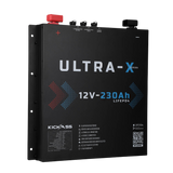 KickAss Smart 12V 230Ah Ultra-X Lithium Slimline Deep Cycle Battery LiFePO4