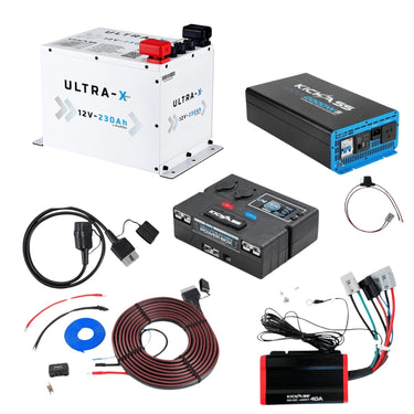 KickAss ProductsKickAss Ultra - X 230Ah Premium Compact Lithium Dual Battery Kit - Arctic WhiteKAULTRAX230CPLIONDBKITAW
