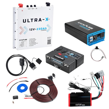 KickAss ProductsKickAss Ultra - X 230Ah Premium Slimline Lithium Dual Battery Kit - Arctic WhiteKAULTRAX230SLIMLIONDBKITAW