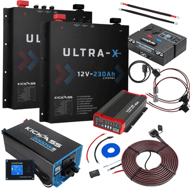 KickAss ProductsKickAss ULTRA - X 4600Ah Slimline Lithium Dual Battery Kit With 3000W Inverter and Control BoxKA - ULTRAX - 460SLIM - 3000 - CB - KIT