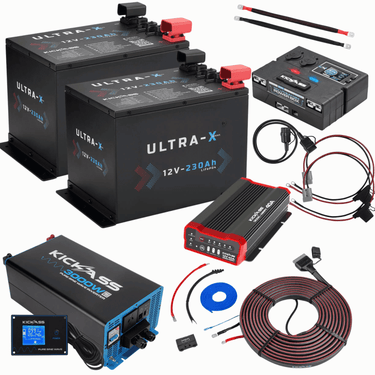 KickAss ProductsKickAss ULTRA - X 460Ah Compact Lithium Dual Battery Kit With 3000W Inverter and Control BoxKA - ULTRAX - 460C - 3000 - CB - KIT