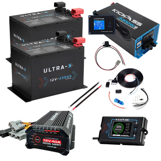 KickAss ProductsKickAss ULTRA - X 460Ah Compact Lithium Dual Battery Kit With 3000W InverterKA - ULTRAX - 460C - 3000 - KIT