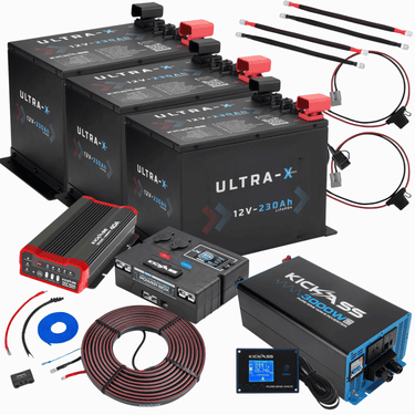 KickAss ProductsKickAss ULTRA - X 690Ah Compact Lithium Dual Battery Kit With 3000W Inverter and Control BoxKA - ULTRAX - 690C - 3000 - CB - KIT