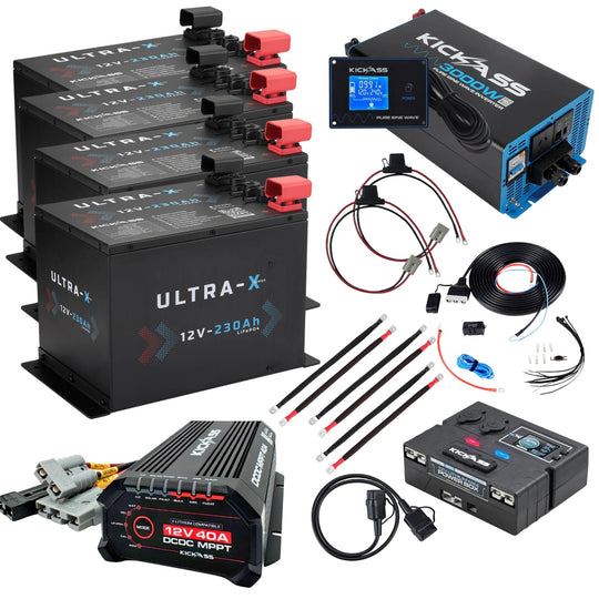 KickAss ProductsKickAss ULTRA - X 920Ah Compact Lithium Dual Battery Kit With 3000W Inverter and Control BoxKA - ULTRAX - 920C - 3000 - CB - KIT