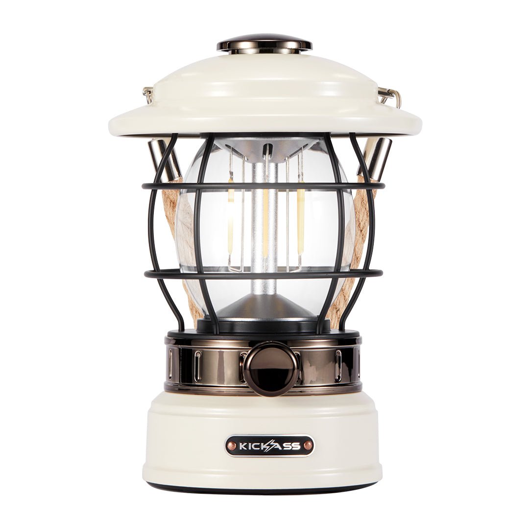 KickAss ProductsKickAss Vintage Camping Lantern in WhiteKACAMPLANTERN - WHT