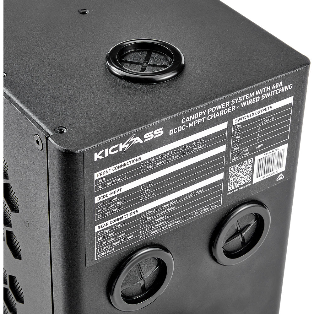 KickAss ProductsKickAss Wired Switching Canopy Power System with 40A DCDC ChargerKA40A8CPSL