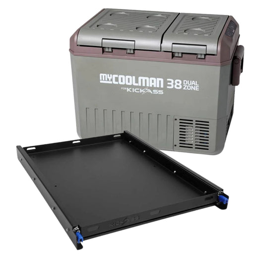 MyCoolman 38L Dual Zone Fridge + KickAss Fridge Slide Bundle