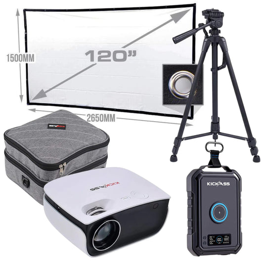 KickAss ProductsPowered 120" Outdoor Projector Cinema Package