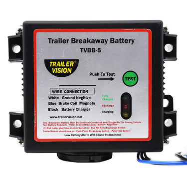 KickAss ProductsTrailer Vision Battery Kit Breakaway Switch, 5Ah Battery & ADR ApprovedTV-BB-5