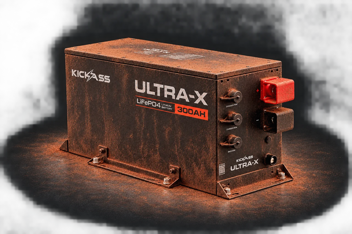 Ultra-X battery shown in outback dust