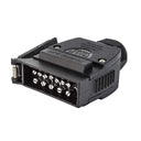 12 Pin Flat Trailer Plug - Red & Blue LED for AUX Circuit