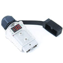 50A Anderson Plug Voltmeter - Clear Cover With Voltage Display - Black