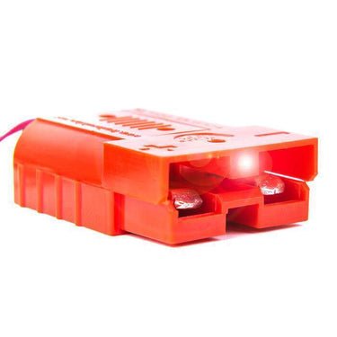 50A Anderson Plug Voltmeter - Clear Cover With Voltage Display - Red