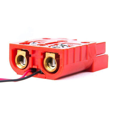 50A Anderson Plug Voltmeter - Clear Cover With Voltage Display - Red