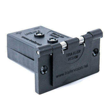 50A Weatherproof Slimline Anderson Plug Mount & Cover - Black