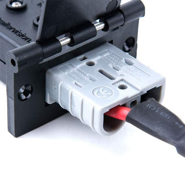 50A Weatherproof Slimline Anderson Plug Mount & Cover - Black