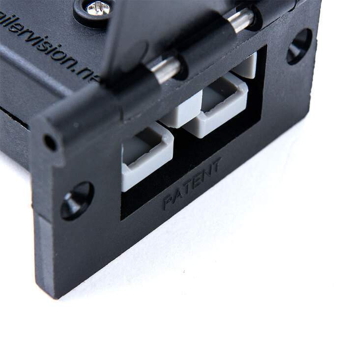 50A Weatherproof Slimline Anderson Plug Mount & Cover - Black