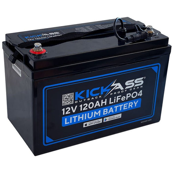 The KickAss 120Ah 12V Lithium Deep Cycle Battery KickAss Products