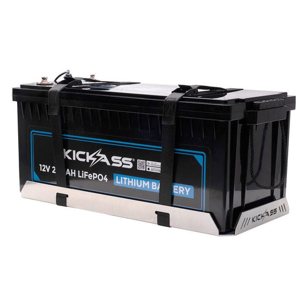 The KickAss 12V 200Ah LiFePO4 Lithium Battery And Battery Tray Kit