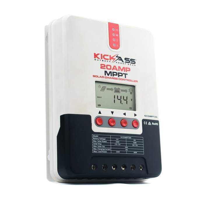 KickAss 20A 12/24V MPPT Solar Regulator