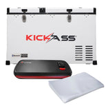 KickAss 75L Portable Camping Fridge/Freezer & Lithium Vacuum Sealer Combo
