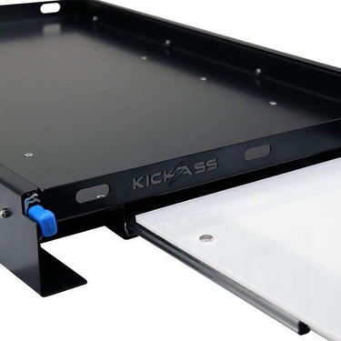 KickAss 75L Portable Camping Fridge/Freezer & Premium Fridge Slide/Table Combo