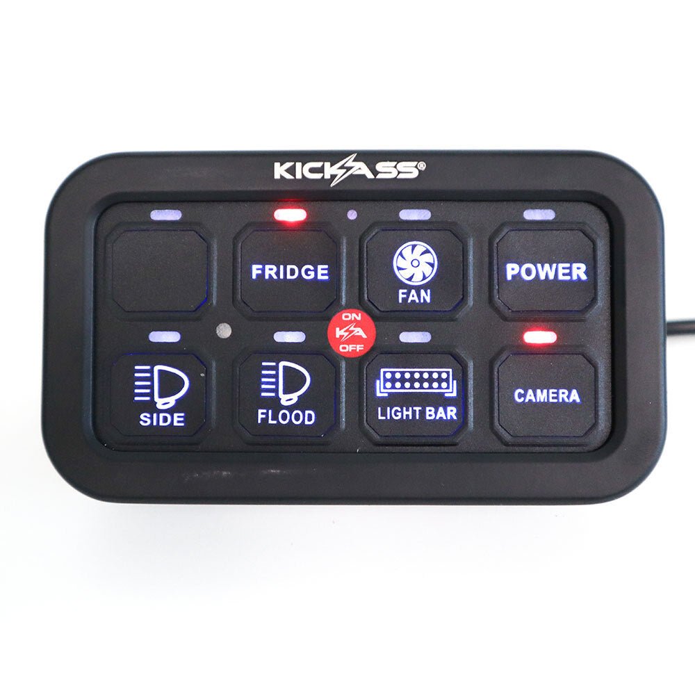 KickAss Bluetooth Control Switch Panel - 8 Gang Switch Panel