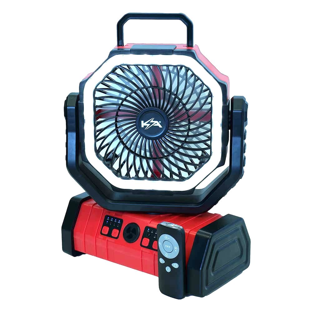 KickAss Camping Fan With LED Light Rechargeable Power Bank