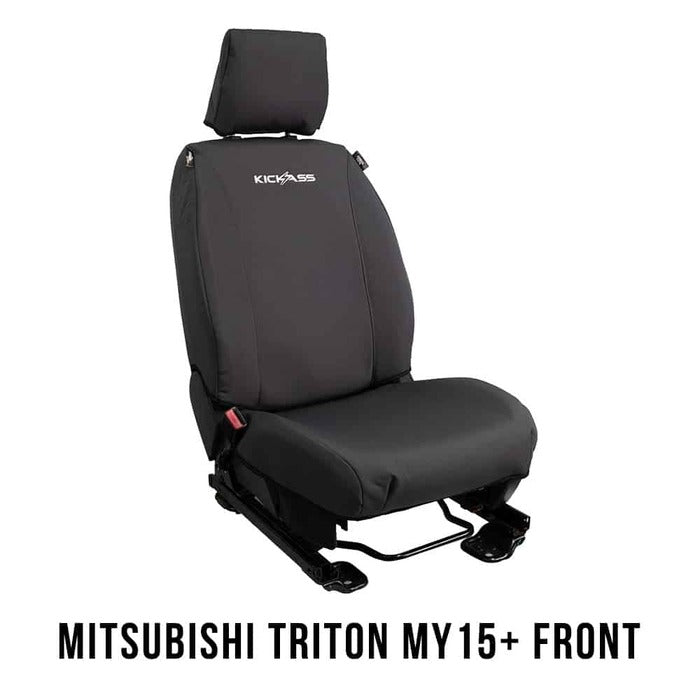 KickAss Canvas Seat Cover Mitsubishi Triton MY15+ Front (pair)